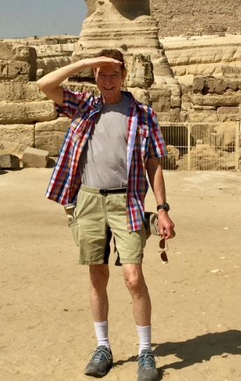 Dr. Joe Gryskiewicz traveling in a desert